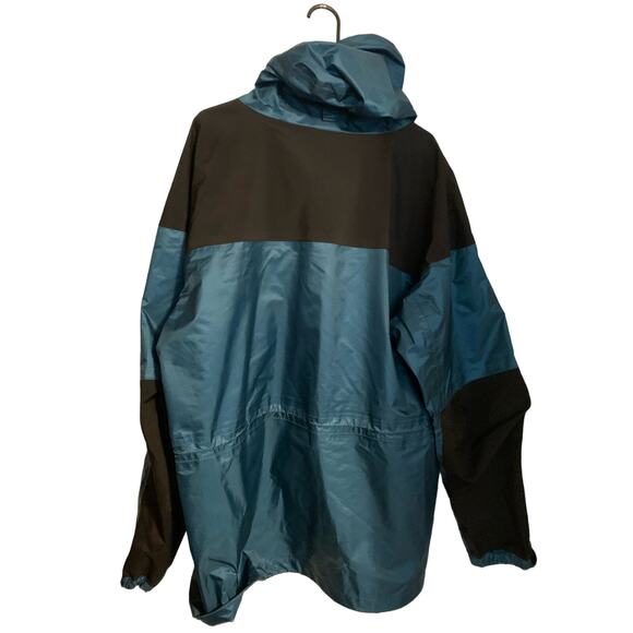 Marmont Men's XL Teal/Black Gore-Tex Packable w/Bag Windbreaker Hooded Jacket - Picture 7 of 12